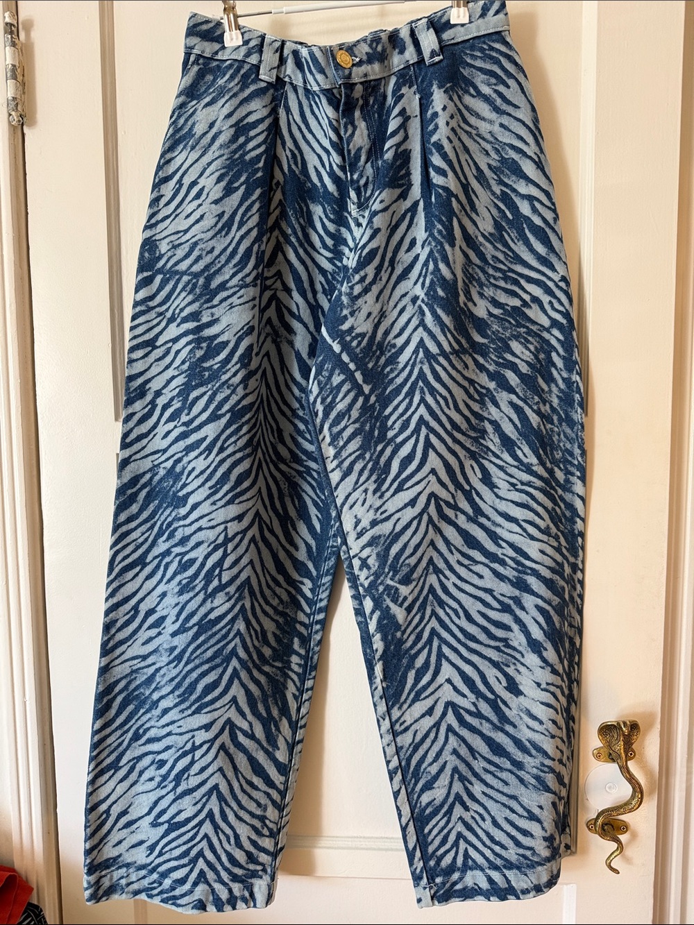 Big Bud Press Zebra Striped Baggy Mid-Rise Trouser 31” Waist